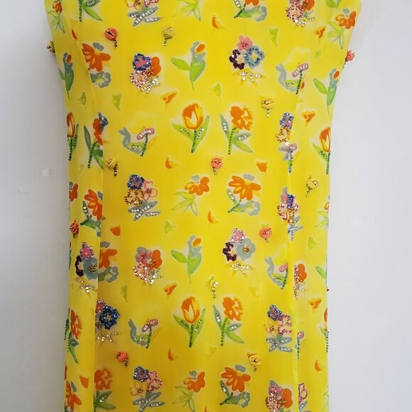 1996 GIANNI VERSACE vintage yellow dress - Picture 11 of 13